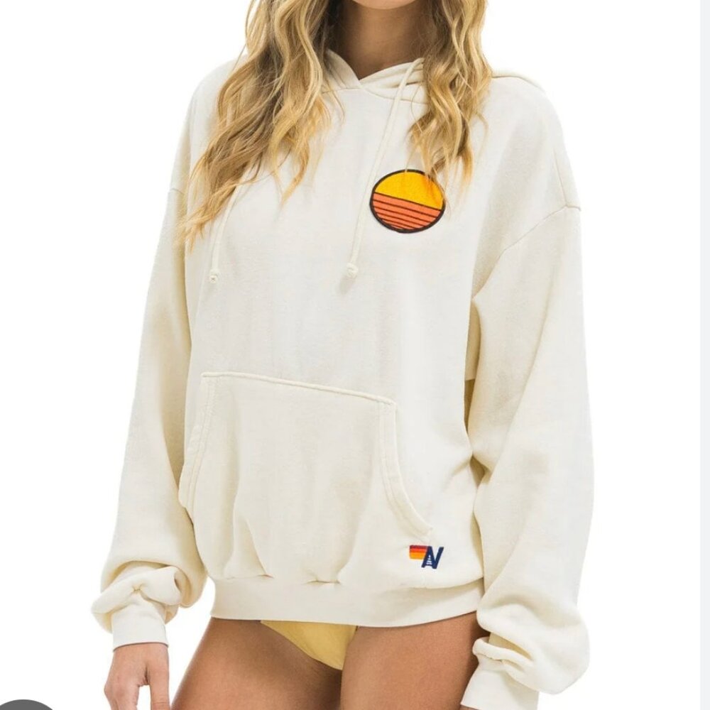 Unisex Aviator Nation Sunset Patch Hoodie in Medium